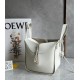 Loewe Compact Hammock Bag in White Satin Calfskin