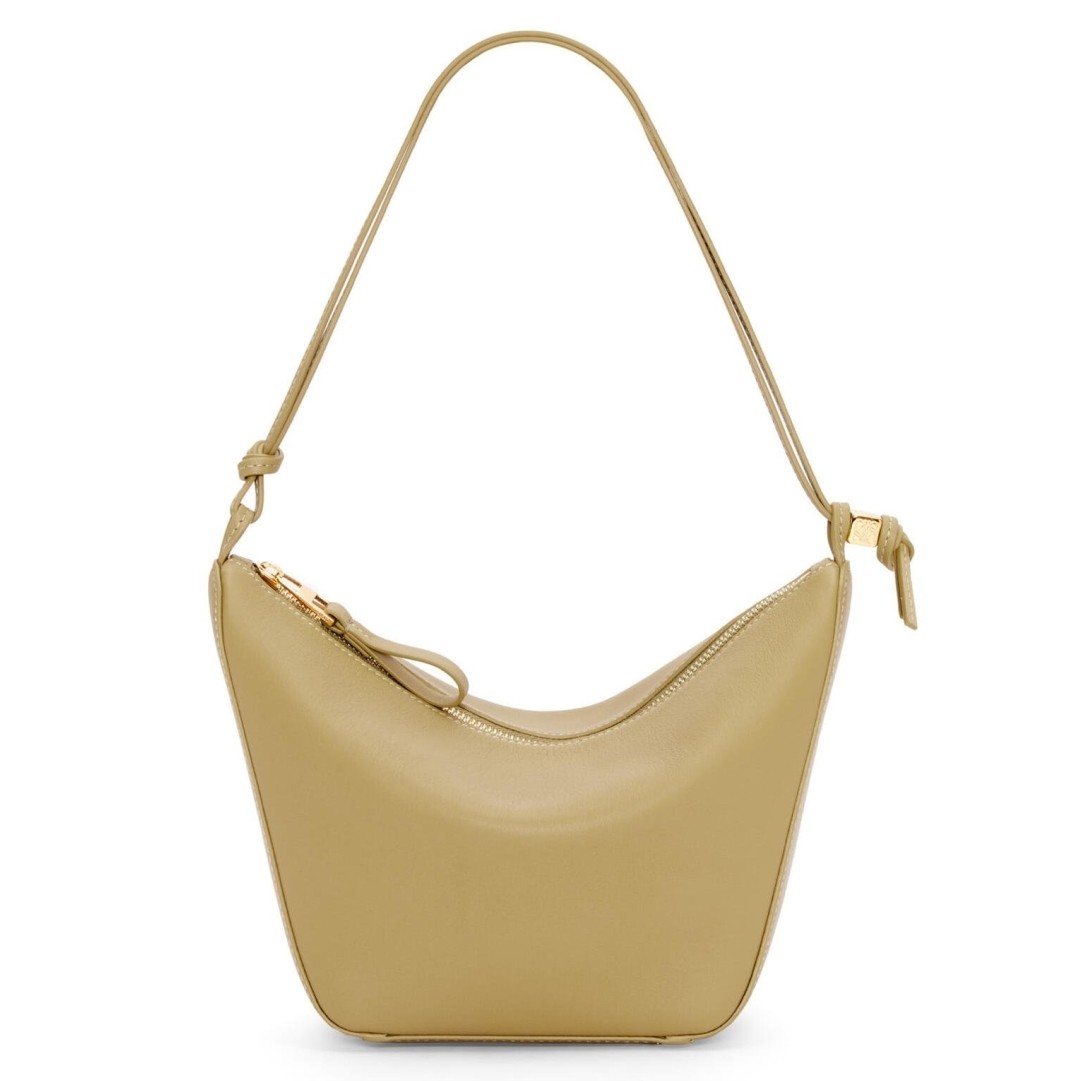 Loewe Mini Hammock Hobo Bag in Clay Green Calfskin