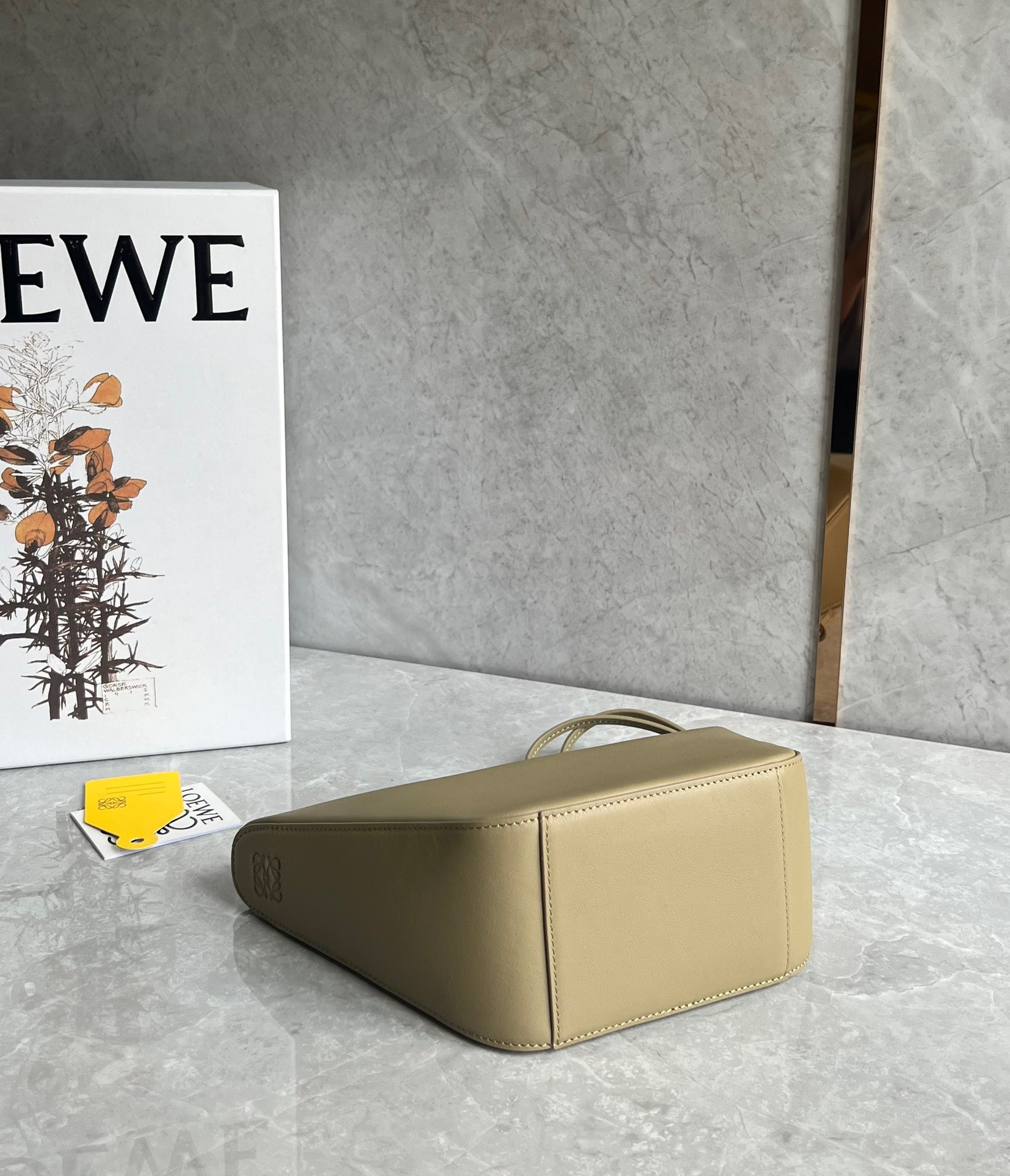 Loewe Mini Hammock Hobo Bag in Clay Green Calfskin