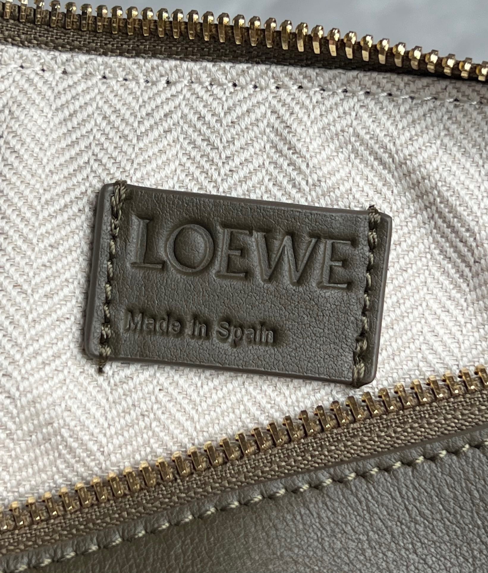 Loewe Mini Hammock Hobo Bag in Dark Green Calfskin