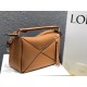 Loewe Small Puzzle Bag In Tan Grained Calfskin