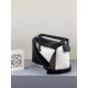 Loewe Small Puzzle Bag In Black/Taupe/White Calfskin