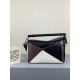 Loewe Small Puzzle Bag In Black/Taupe/White Calfskin