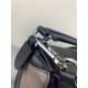 Loewe Small Puzzle Bag In Black/Taupe/White Calfskin