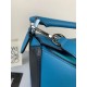 Loewe Small Puzzle Bag In Lagoon/Black/Blue Calfskin