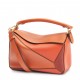 Loewe Small Puzzle Bag In Tan/Orange/Camel Calfskin