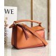 Loewe Small Puzzle Bag In Tan/Orange/Camel Calfskin