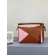 Loewe Small Puzzle Bag In Brown/Pink/Camel Calfskin