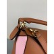 Loewe Small Puzzle Bag In Brown/Pink/Camel Calfskin