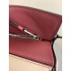 Loewe Small Puzzle Bag In Bordeaux/Garnet/White Calfskin