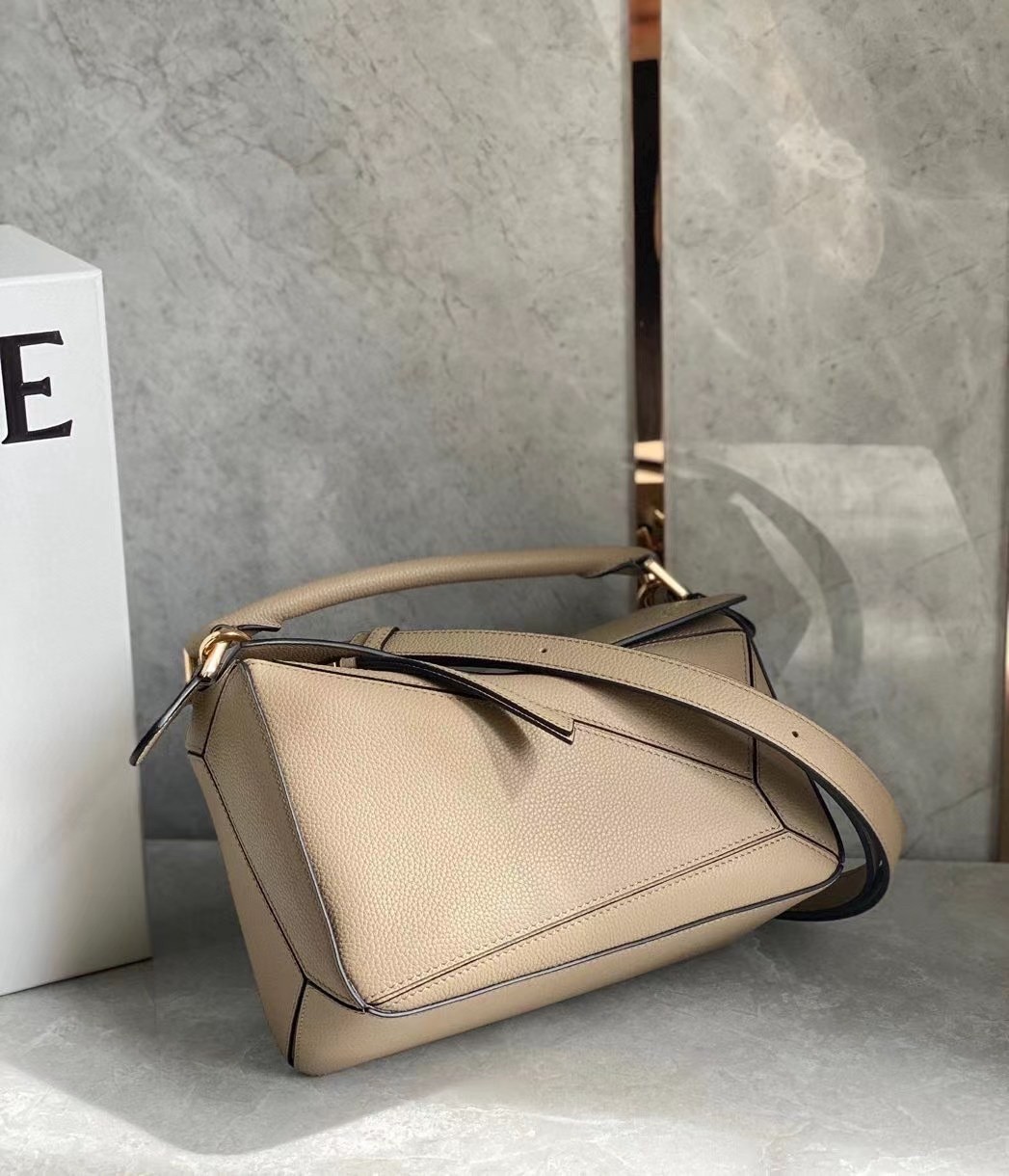 Loewe Puzzle Small Bag In Sandy Grained Leather