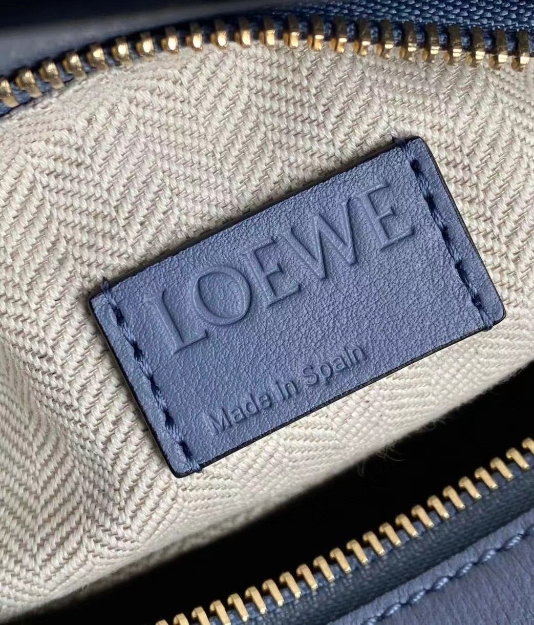 Loewe Puzzle Small Bag In Atlantic Blue Calfskin Leather