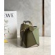 Loewe Puzzle Small Bag In Green/Oat Calfskin