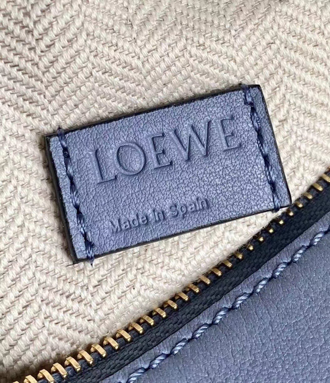 Loewe Puzzle Mini Bag In Atlantic Blue Calfskin Leather