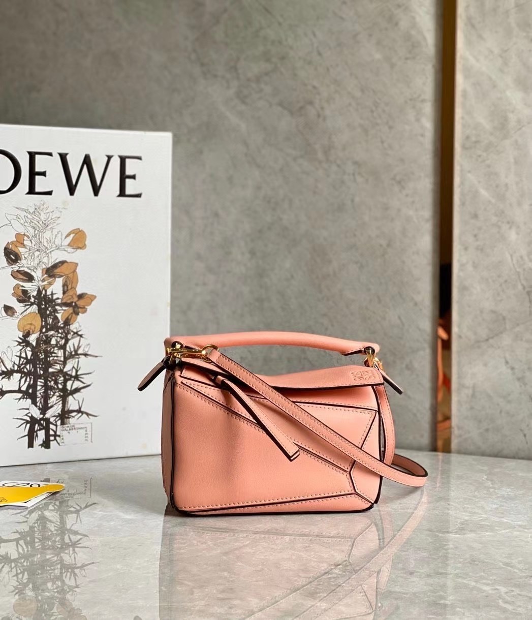 Loewe Puzzle Mini Bag In Blossom Calfskin Leather