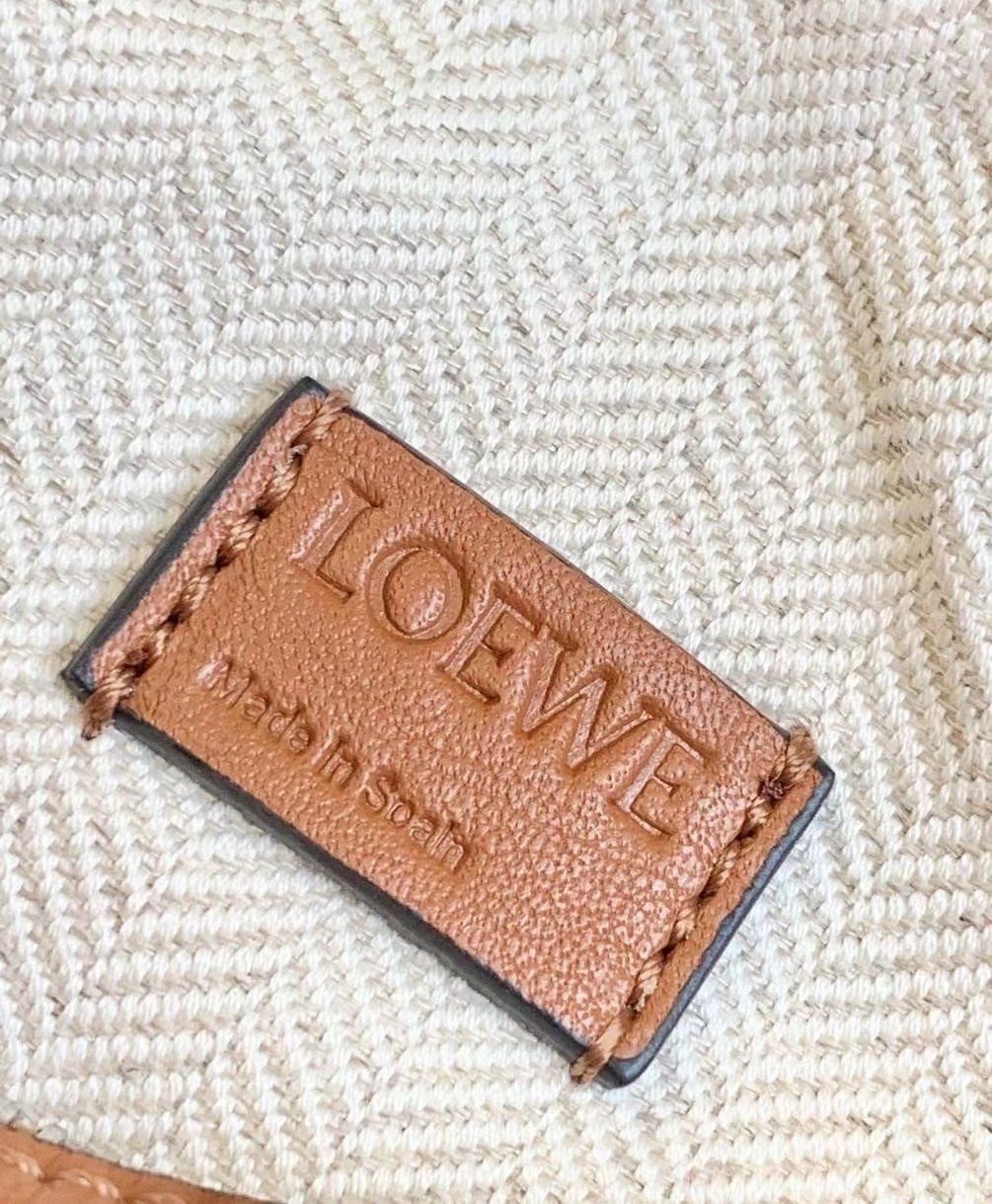 Loewe Mini Puzzle Bag In Brown Calfskin Leather