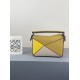 Loewe Mini Puzzle Bag In Ochre/White/Yellow Calfskin