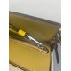 Loewe Mini Puzzle Bag In Ochre/White/Yellow Calfskin