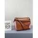 Loewe Mini Puzzle Bag In Brown/Camel/Pink Calfskin