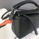 Loewe Mini Puzzle Bag In Black Calfskin Leather