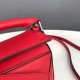 Loewe Mini Puzzle Bag In Red Calfskin Leather