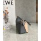 Loewe Puzzle Mini Bag In Asphalt Grey/Nude/Green Calfskin