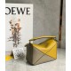 Loewe Puzzle Mini Bag In Ochre/White/Taupe Calfskin