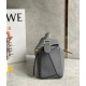 Loewe Puzzle Small Bag In Asphalt Grey Grained Leather