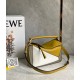 Loewe Puzzle Small Bag In Ochre/White/Taupe Calfskin