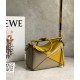 Loewe Puzzle Small Bag In Ochre/White/Taupe Calfskin