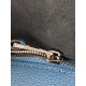 Loewe Large Puzzle Bag In Blue Grained Leather