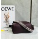 Loewe Puzzle Small Bag In Burgundy Satin Calfskin