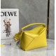 Loewe Puzzle Edge Small Bag In Yellow Satin Calfskin