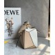 Loewe Puzzle Small Bag in Multicolour Warm Desert and White Calfskin