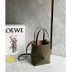 Loewe Mini Puzzle Fold Tote Bag in Dark Green Calfskin