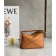 Loewe Puzzle Mini Bag In Brown Grained Calfskin