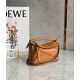 Loewe Puzzle Mini Bag In Brown Grained Calfskin