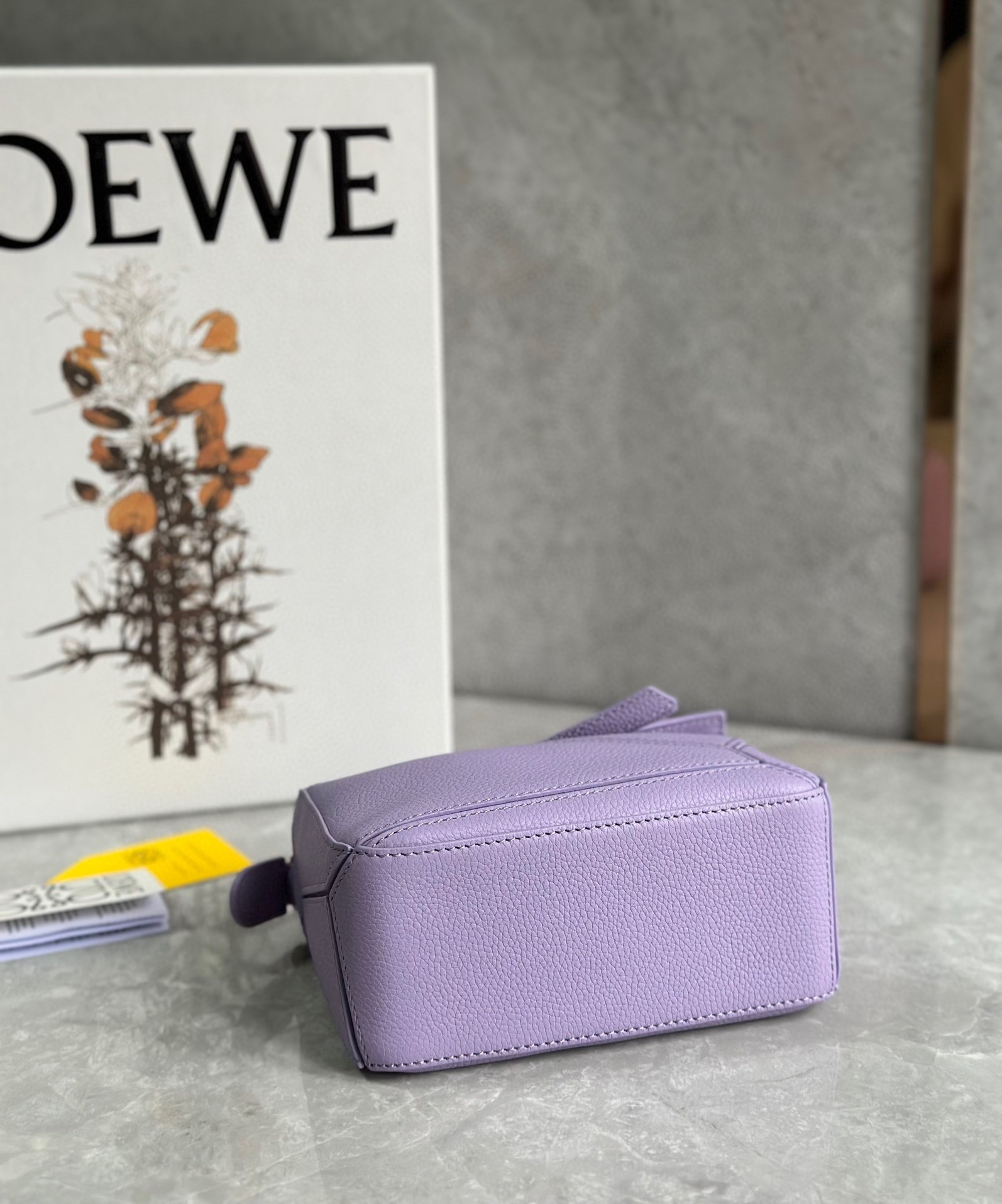 Loewe Puzzle Mini Bag In Lilas Grained Calfskin