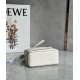 Loewe Puzzle Mini Bag In White Grained Calfskin