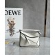 Loewe Puzzle Mini Bag In White Grained Calfskin