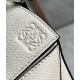 Loewe Puzzle Mini Bag In White Grained Calfskin