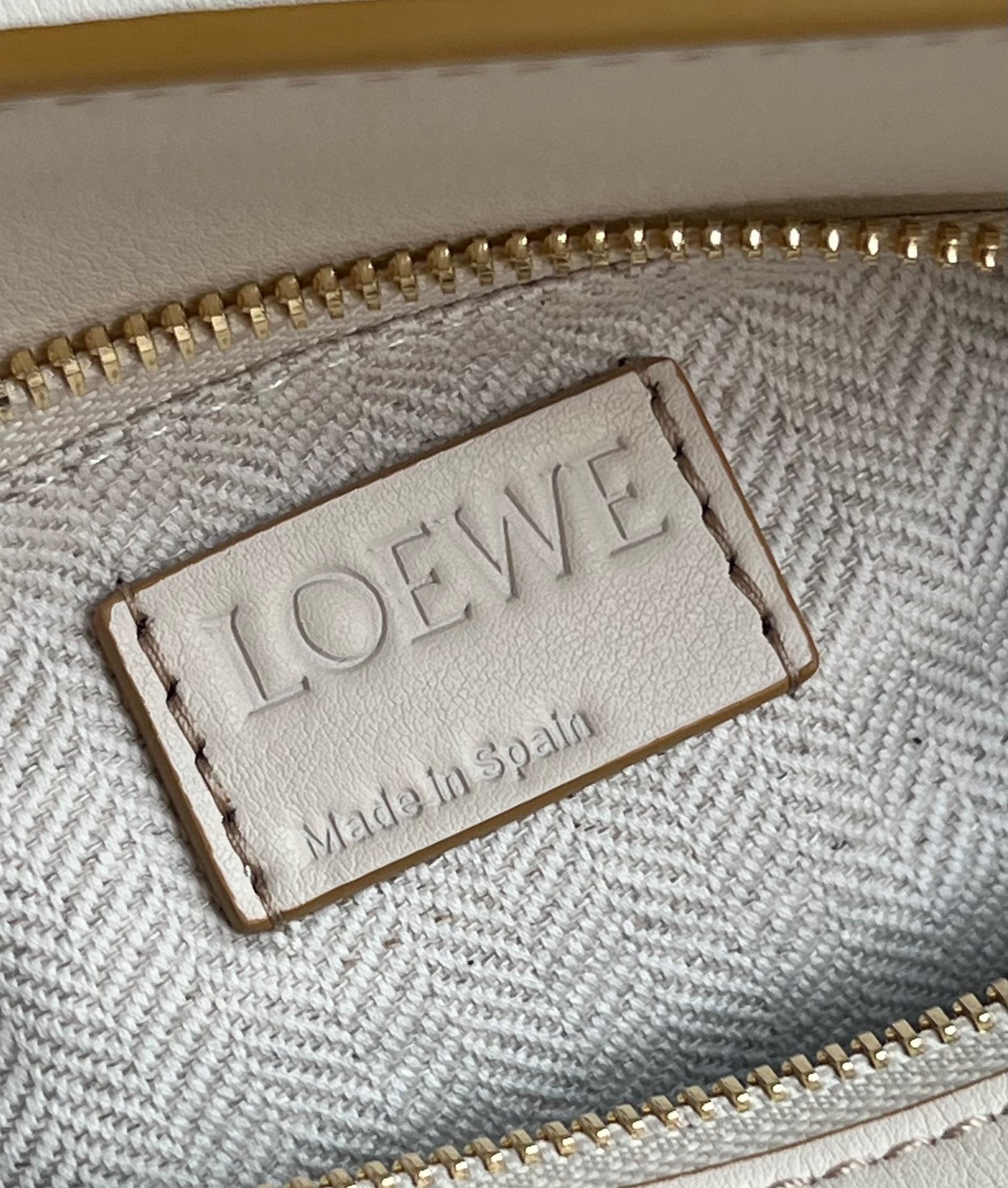 Loewe Puzzle Mini Bag in Multicolor Angora and Beige Calfskin