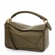 Loewe Puzzle Small Bag In Dark Green Classic Calfskin