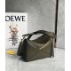 Loewe Puzzle Small Bag In Dark Green Classic Calfskin