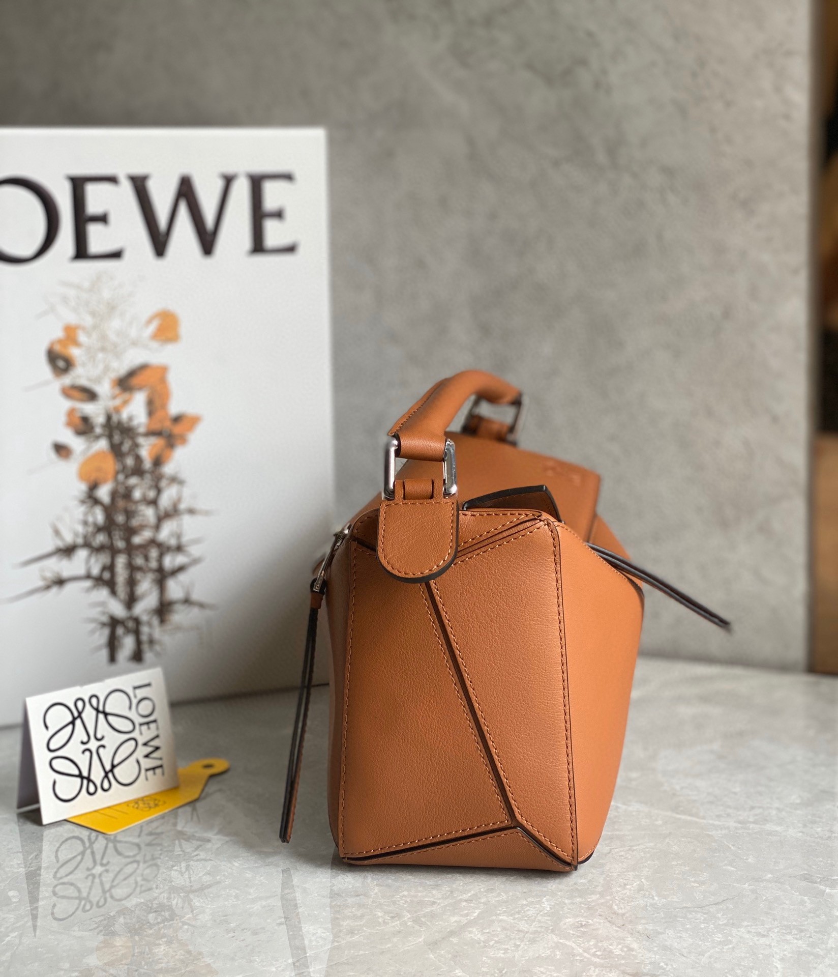 Loewe Puzzle Small Bag In Tan Classic Calfskin