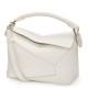 Loewe Puzzle Small Bag In White Grained Leather