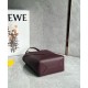 Loewe Mini Puzzle Fold Tote Bag in Bordeaux Calfskin