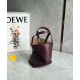 Loewe Mini Puzzle Fold Tote Bag in Bordeaux Calfskin