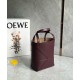 Loewe Mini Puzzle Fold Tote Bag in Bordeaux Calfskin