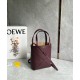 Loewe Mini Puzzle Fold Tote Bag in Bordeaux Calfskin